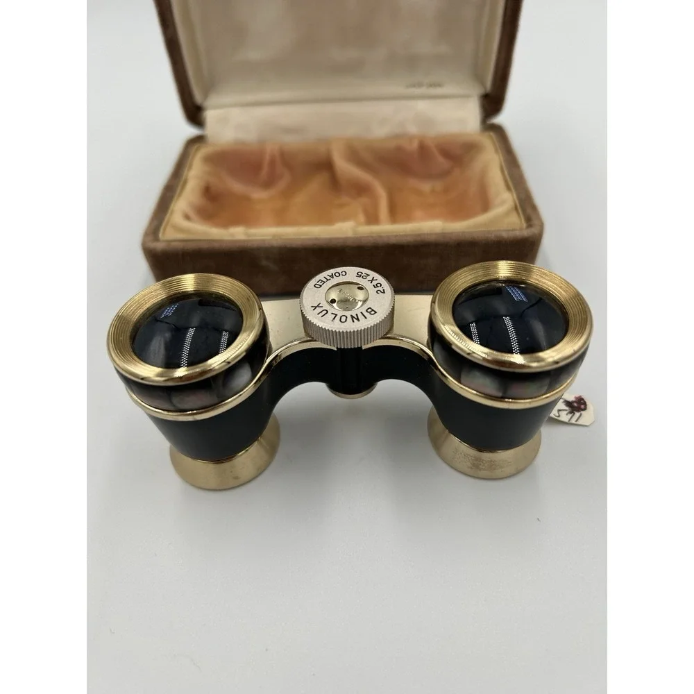 Opera Glasses Binolux 2.5x25 Coated Japan Decorative Design with Case
